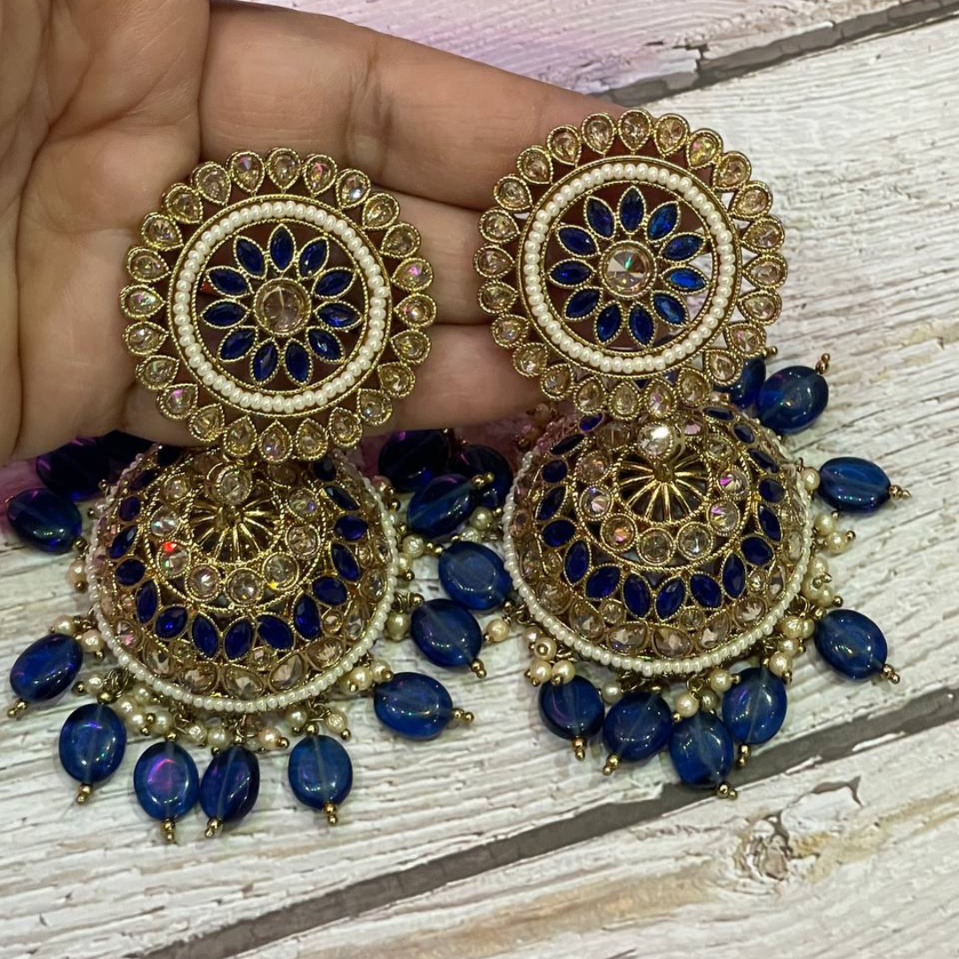 ROYAL BLUE PADMANI JHUMKA