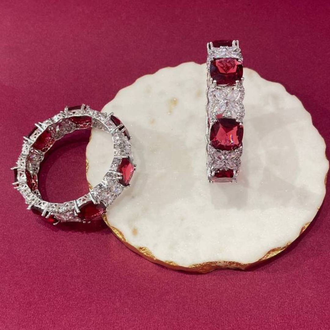 NAKSHTRA RED 2/8 BANGLES