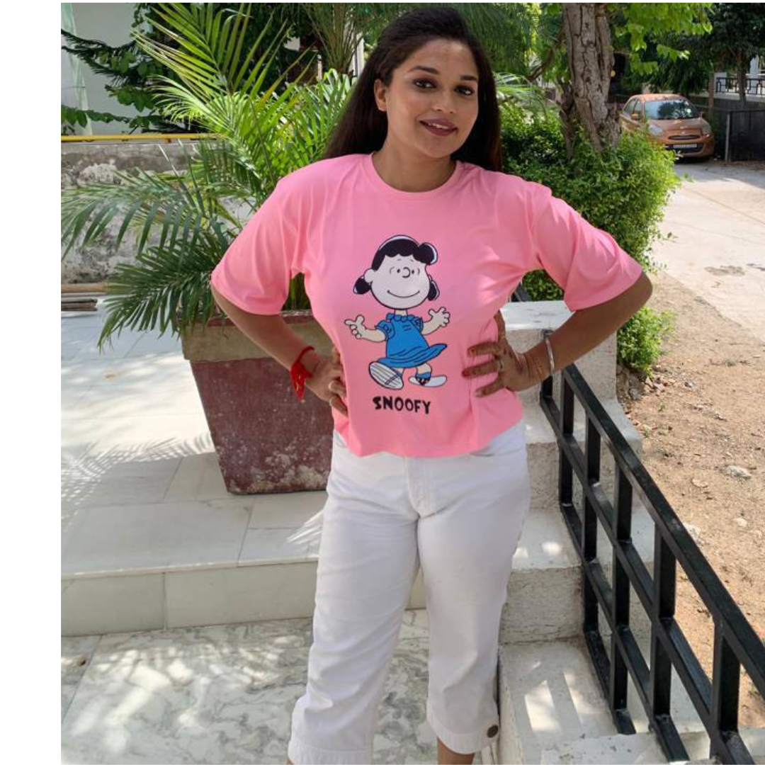 MARY SALMON T-SHIRT CROP TOP