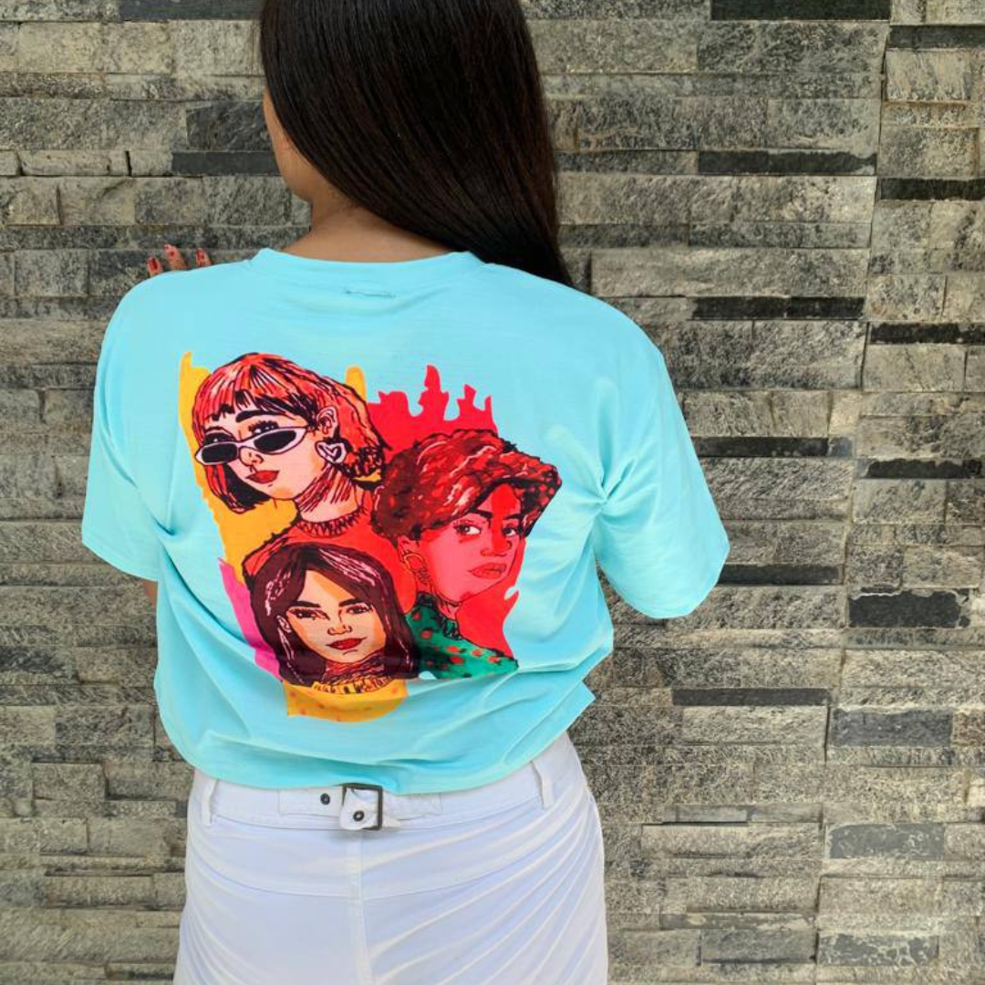 MARY SKY T-SHIRT CROP TOP
