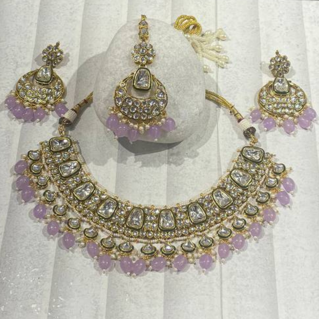 KUSHALA LAVENDER NECKLACE