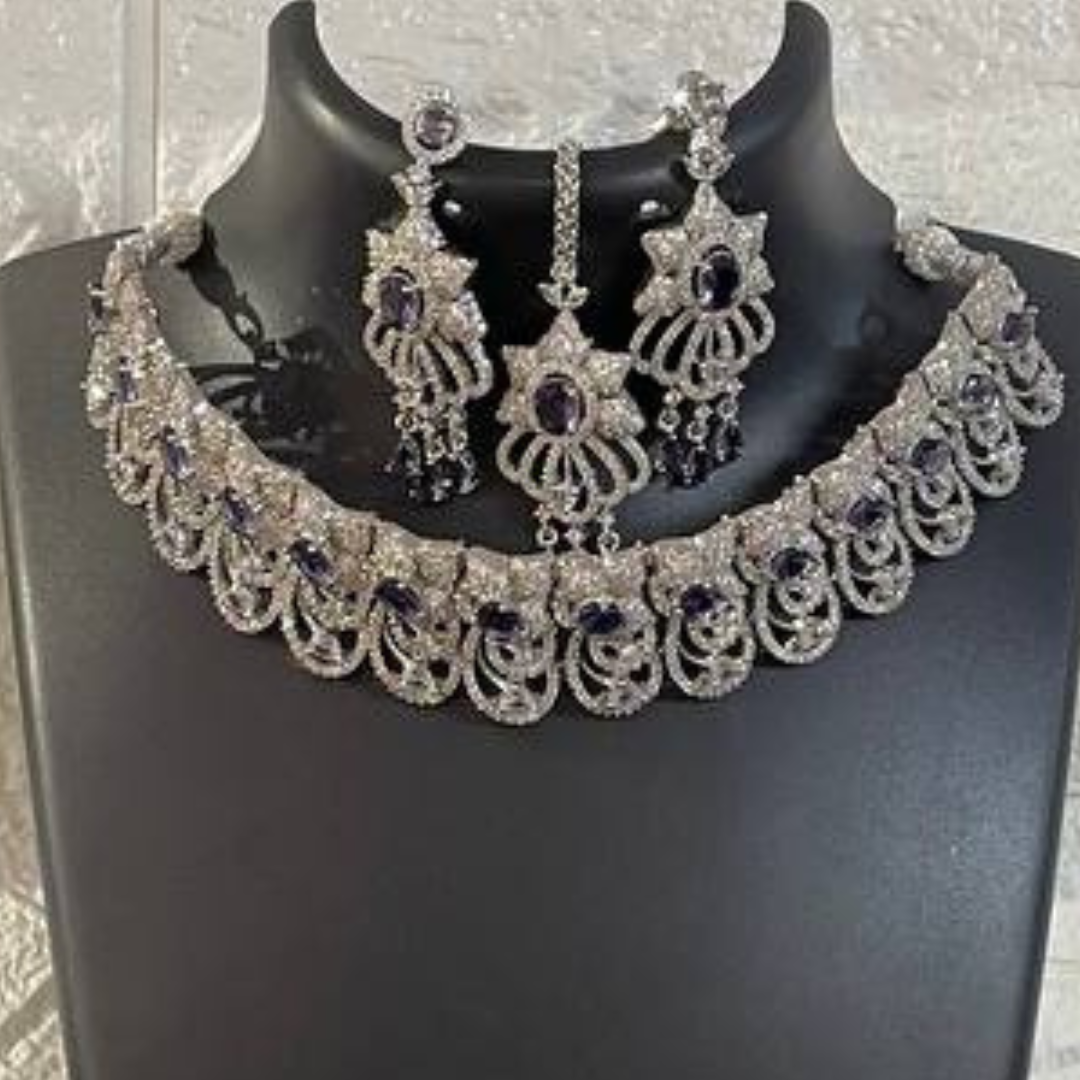 RICHAL VOILET JEWELLERY SET