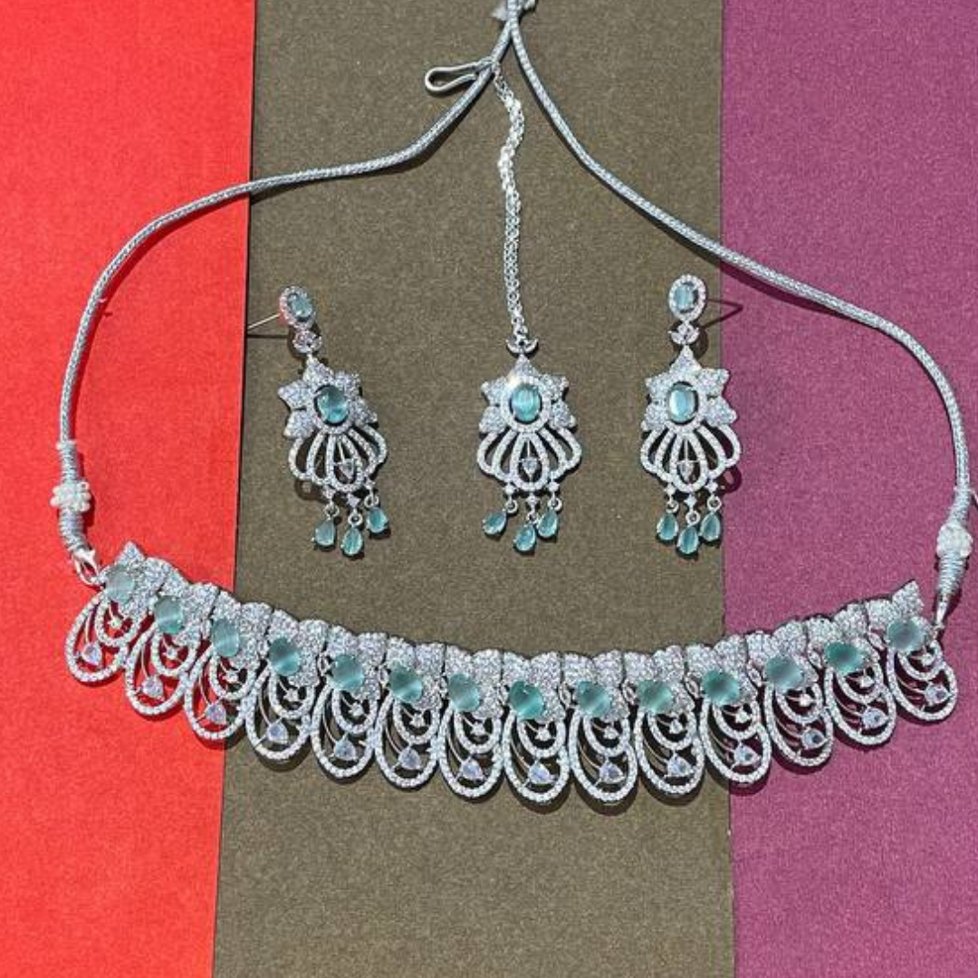RICHAL MINT-GREEN JEWELLERY SET