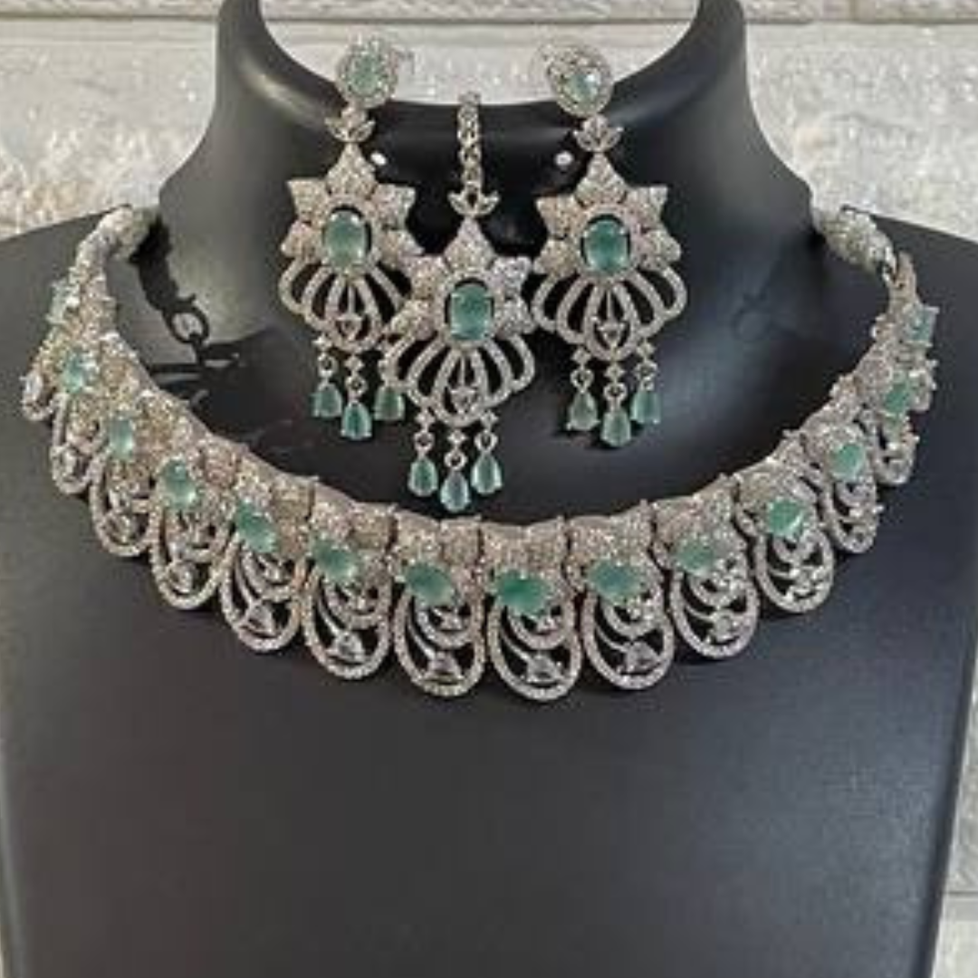 RICHAL MINT-GREEN JEWELLERY SET