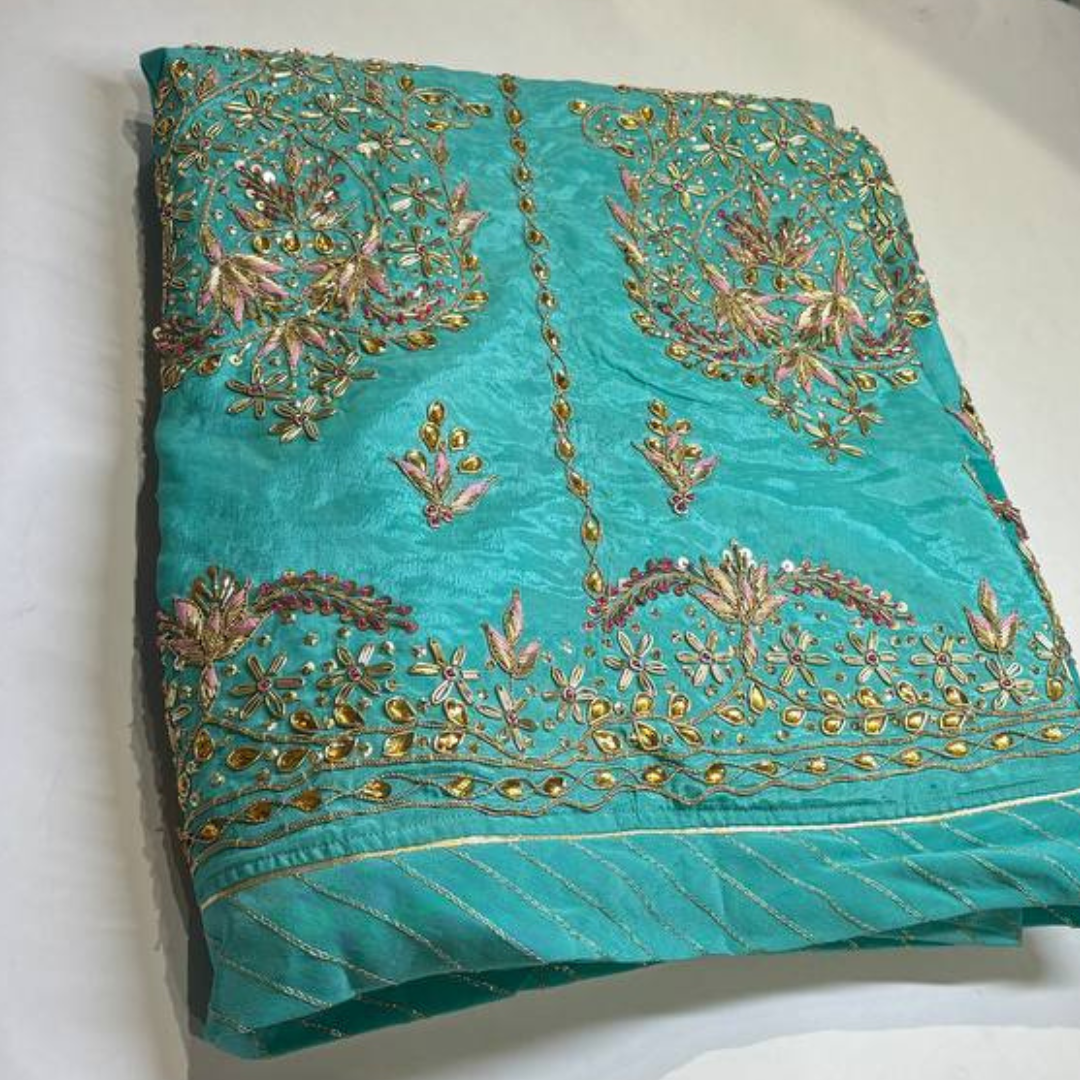 TURQUOISE SHAAN RAJPUTI DRESS