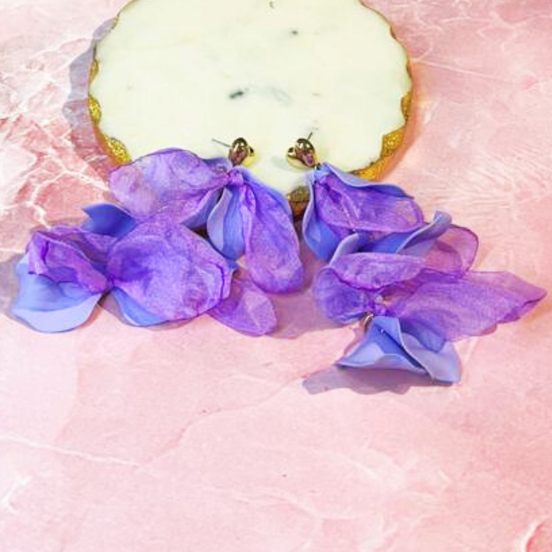 LAVENDER PETAL EARRINGS
