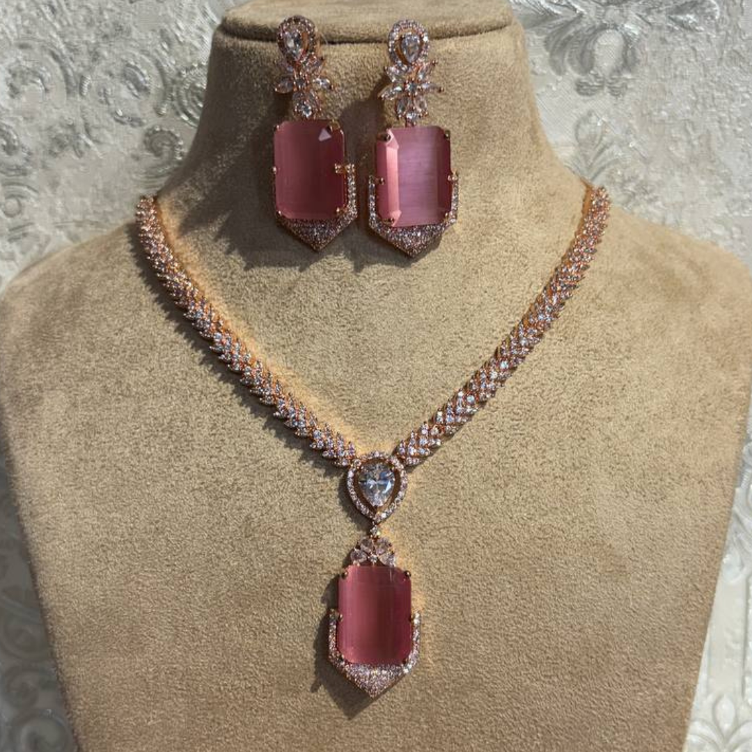 ROOHI PINK(RG) JEWELLERY SET