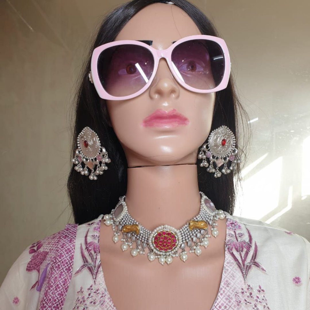 APRAJITA RED-PINK-PEACH EARRING