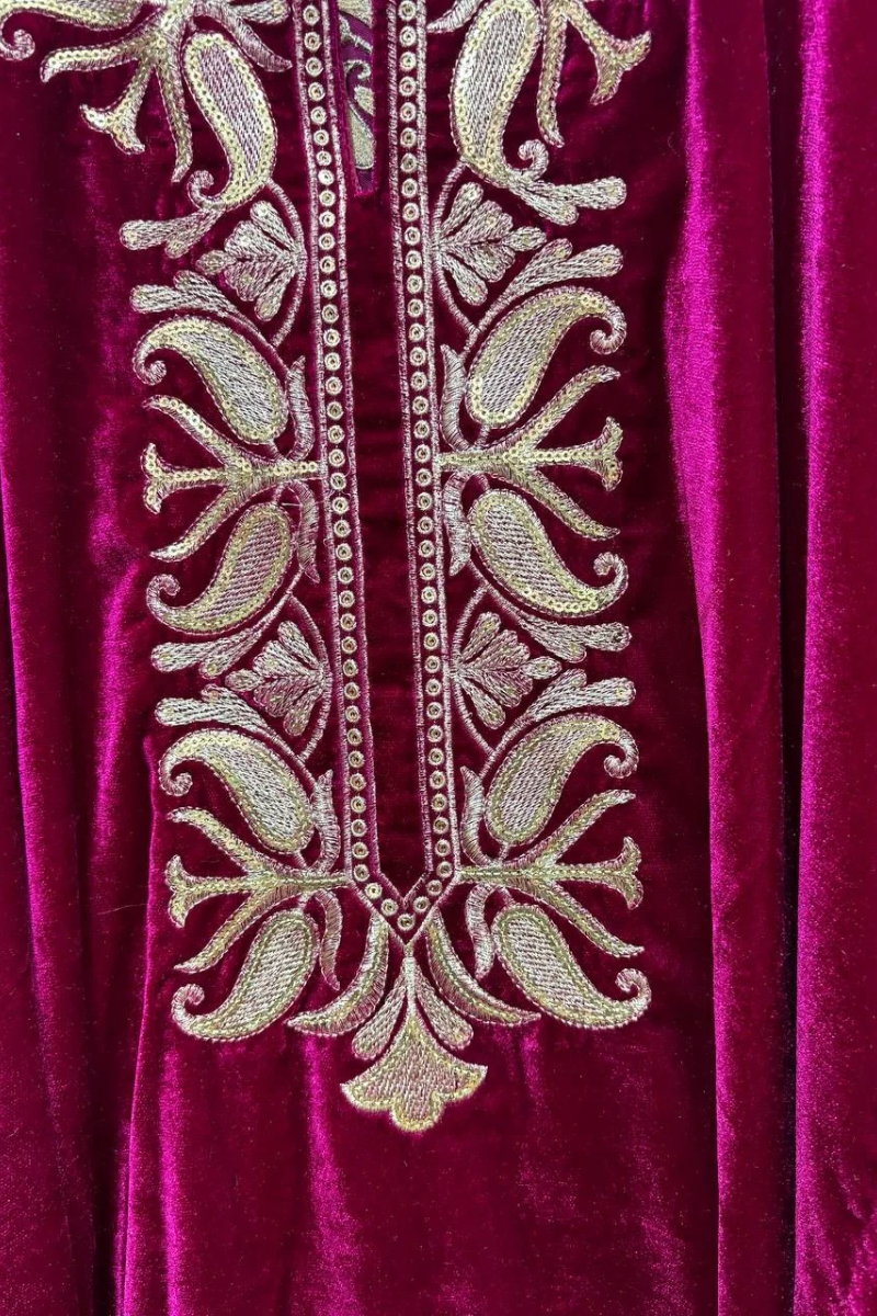 Magenta jully Kaftan suit