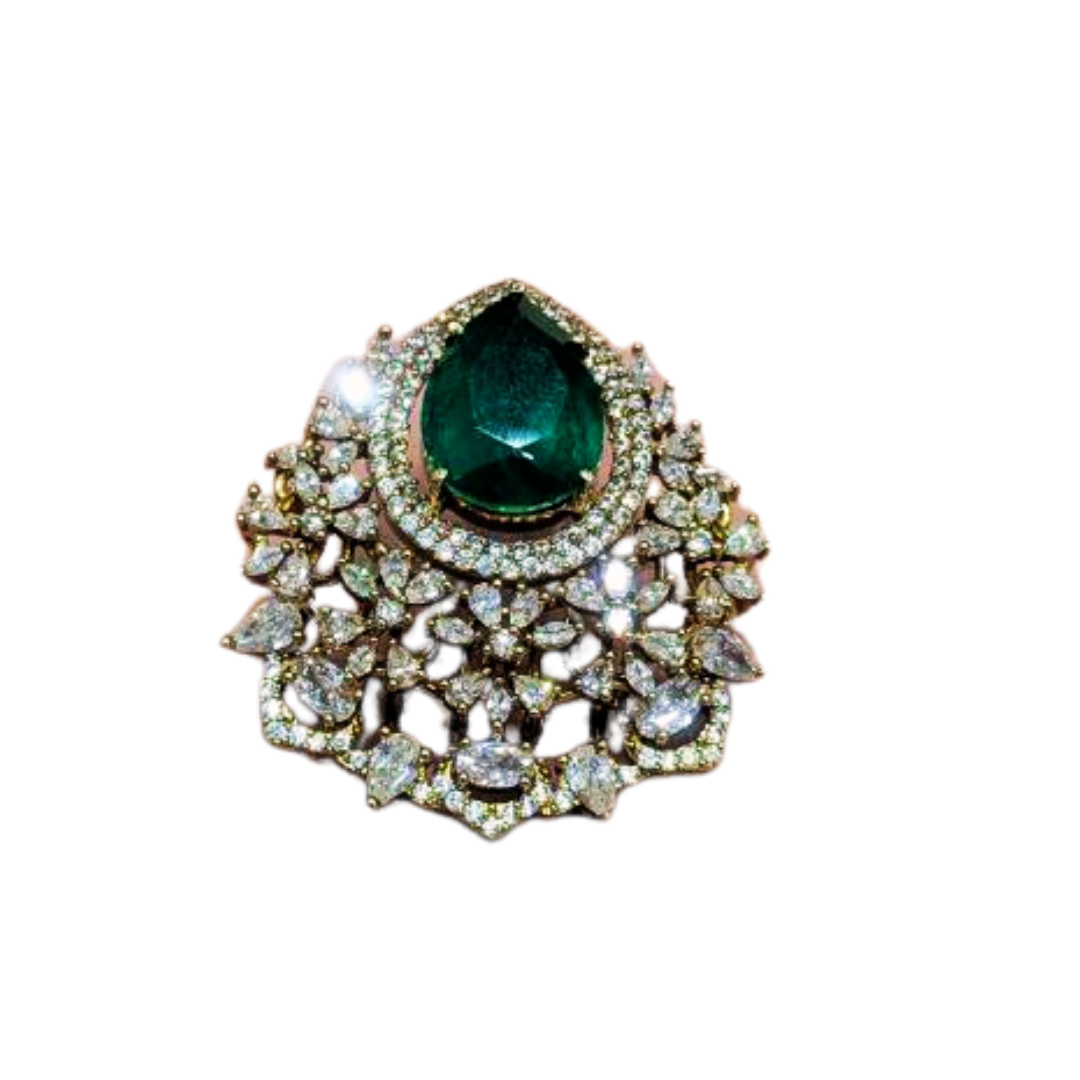 EM-Blue Radhika jewellery set