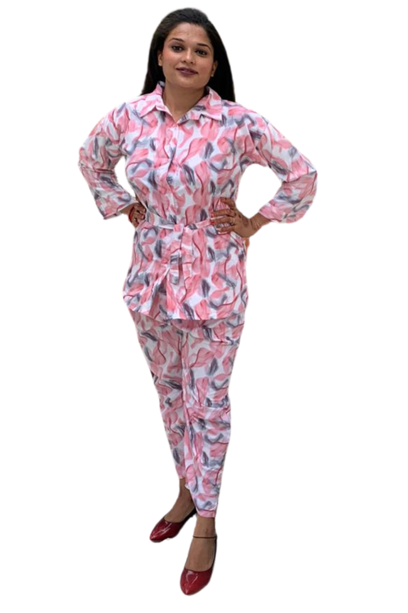 ZEENA CORAL CO-ORD SET