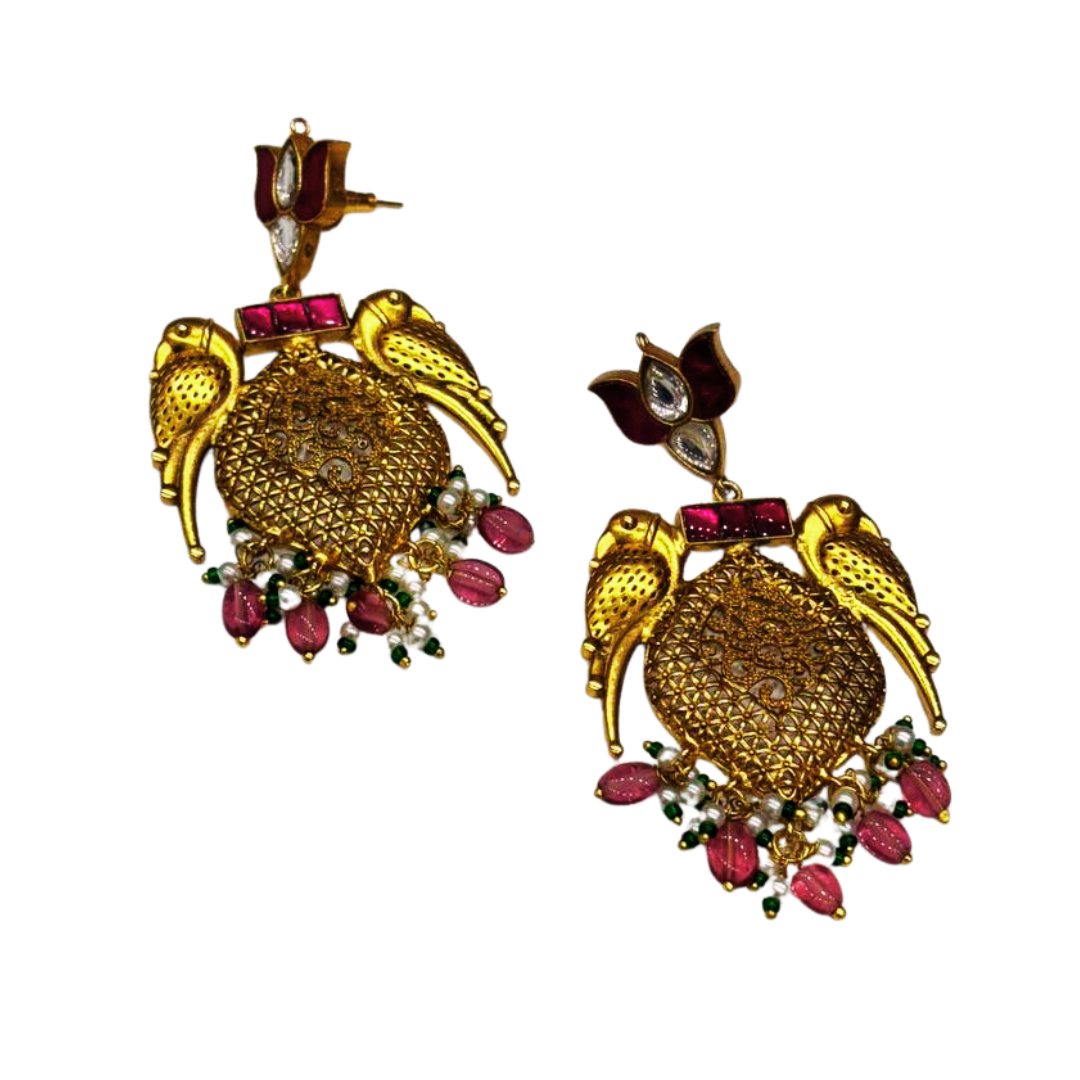 Rani maina jadau earrings