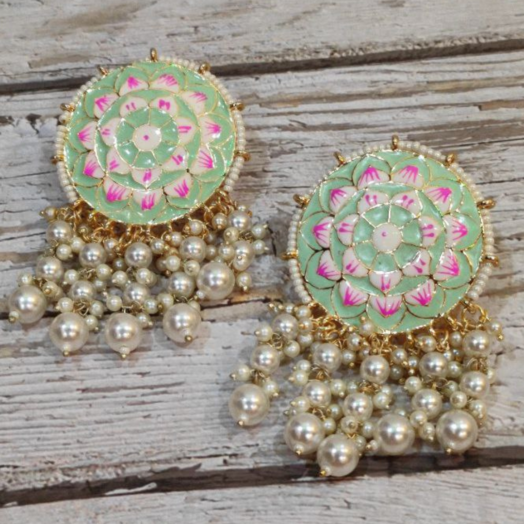 BHADO MINT-GREEN EARRING