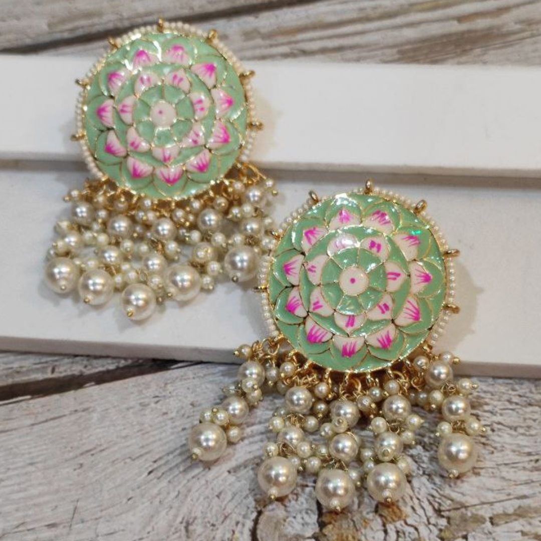 BHADO MINT-GREEN EARRING