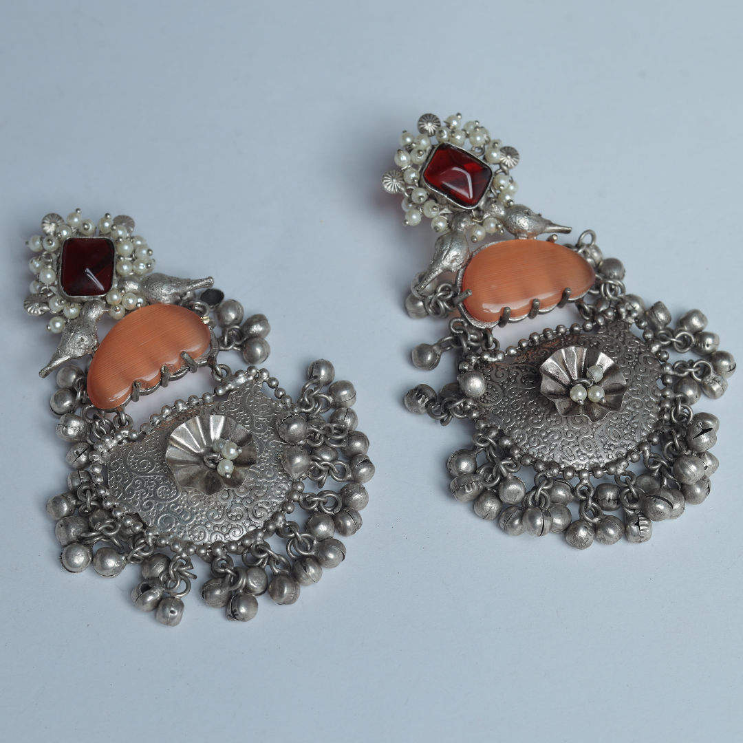 IDIL ORANGE-RED EARRING