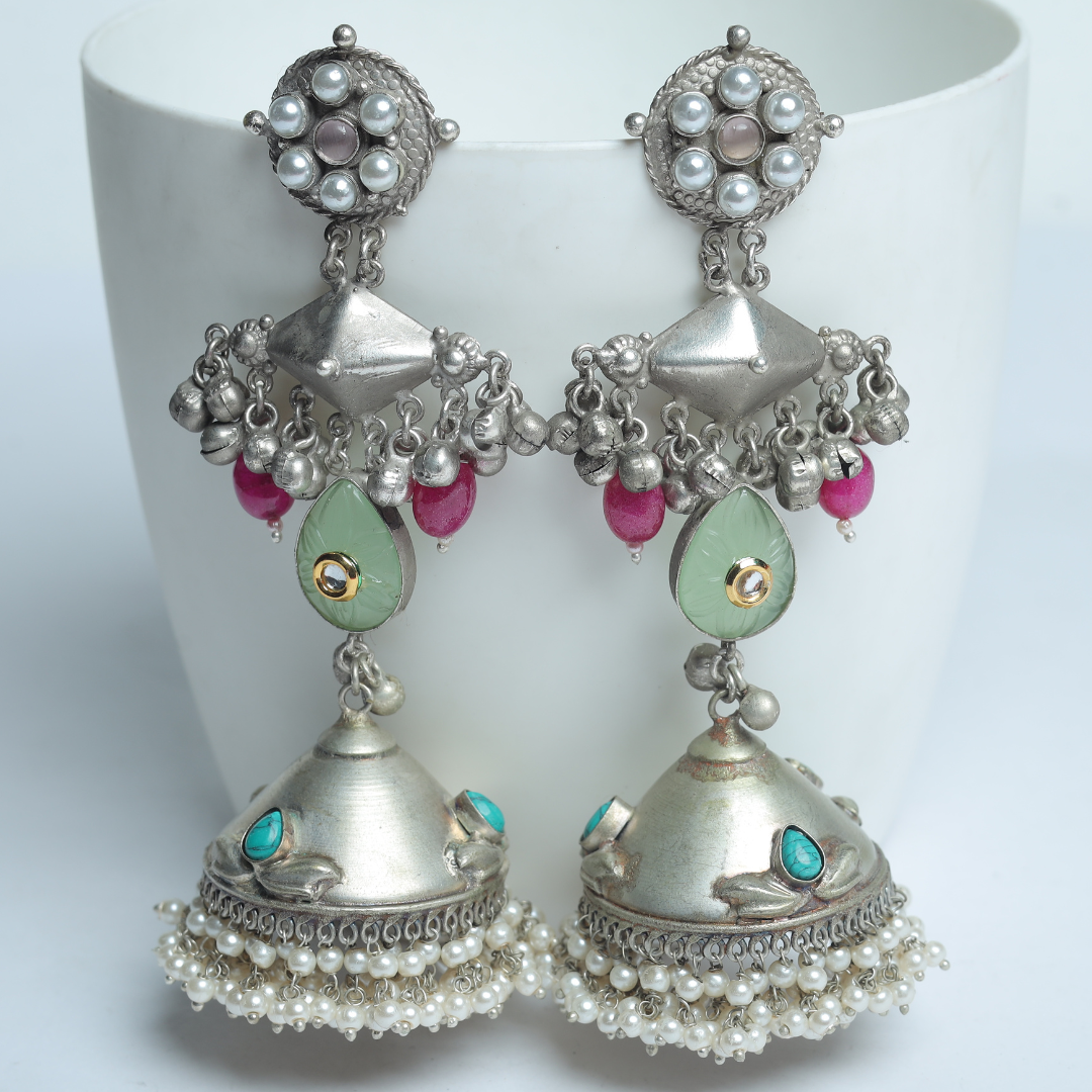 ANALA MINT-GREEN JHUMKA