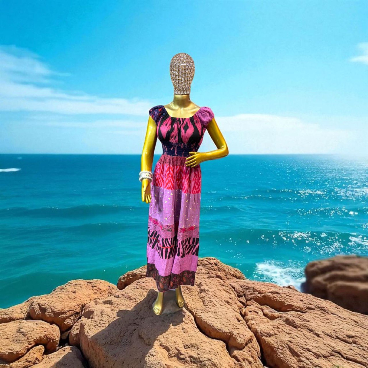 Rooh Pink middie dress