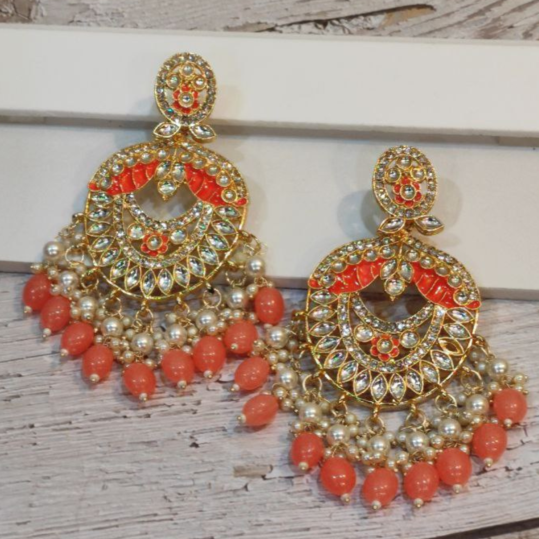 CHITRA ORANGE EARRING