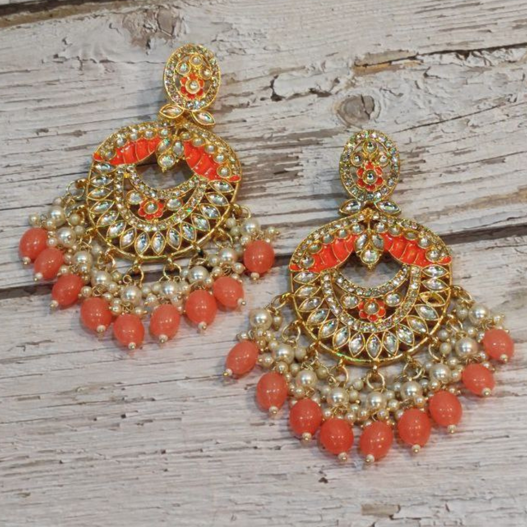 CHITRA ORANGE EARRING