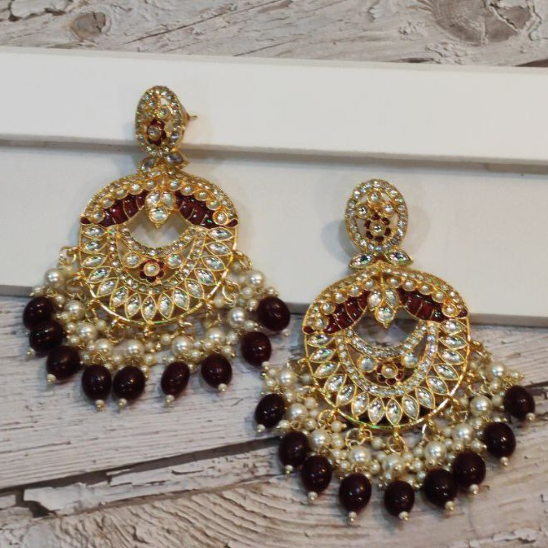 CHITRA RED EARRING