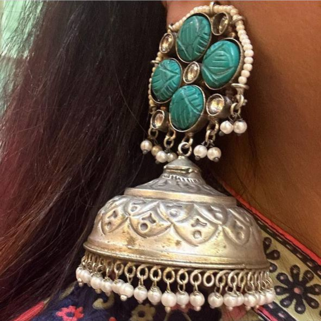 CHOSAR TURQUOISE JHUMKA