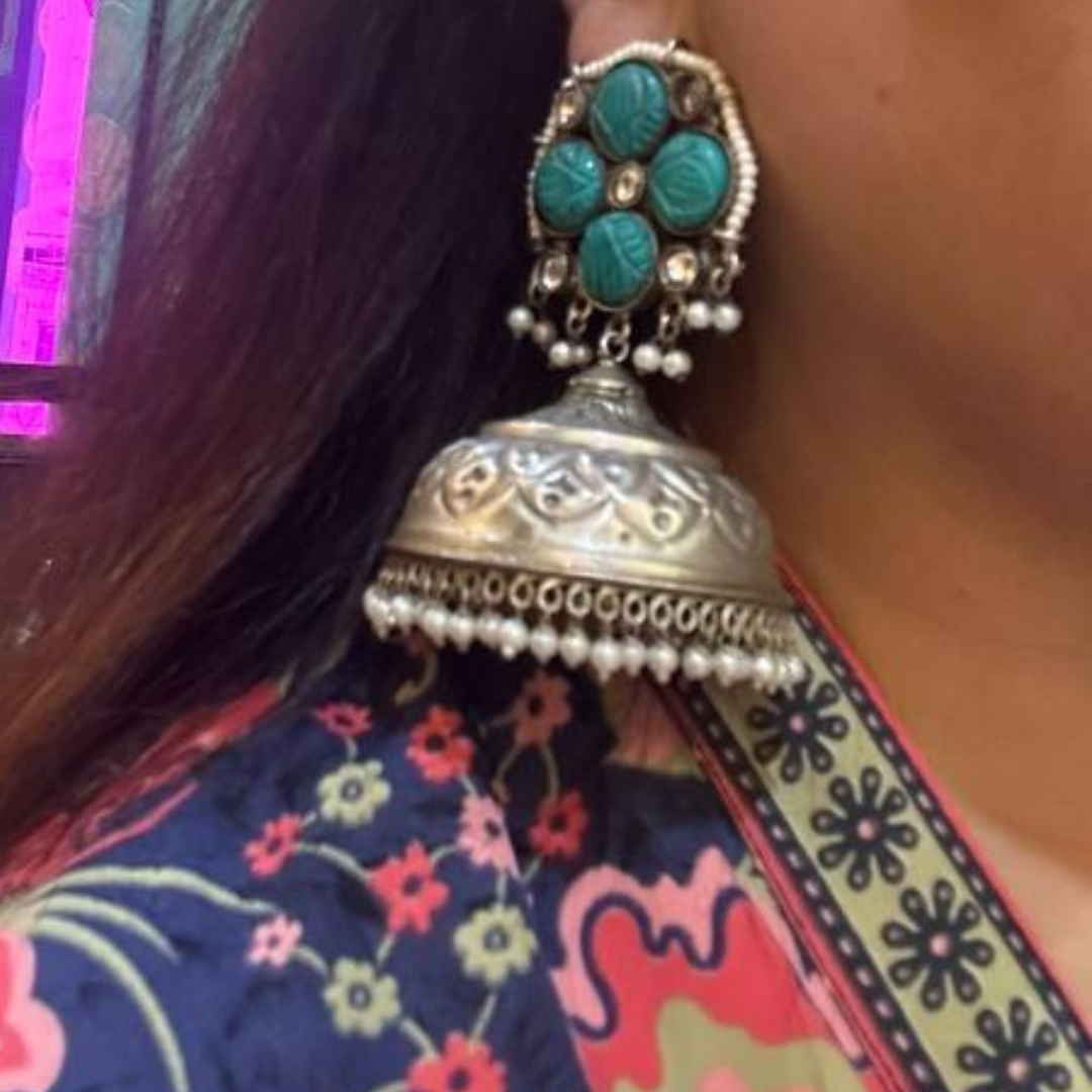CHOSAR TURQUOISE JHUMKA