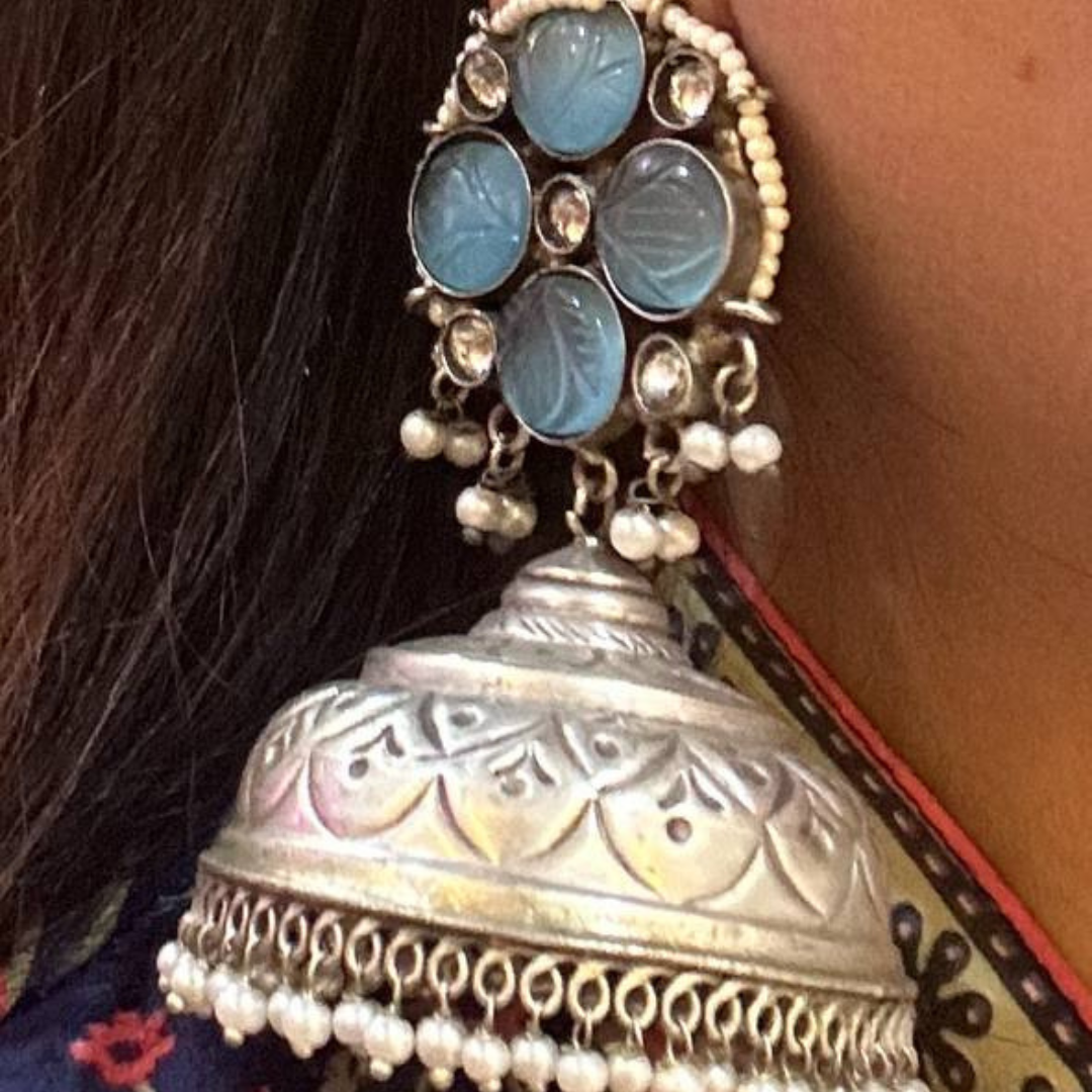 CHOSAR AQUA JHUMKA