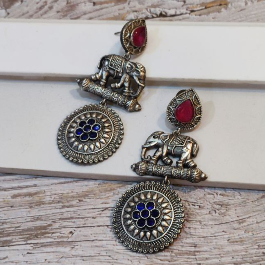 GAJENDRA RANI-BLUE EARRING