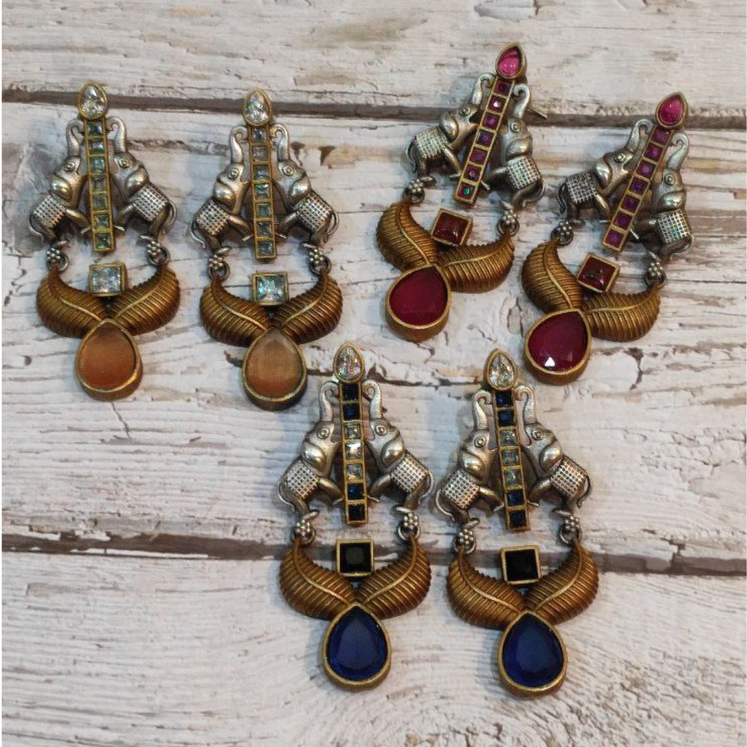 GAJGAMINI RANI PINK EARRING