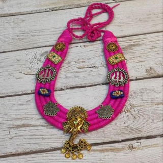 GANPATI PINK NECKLACE
