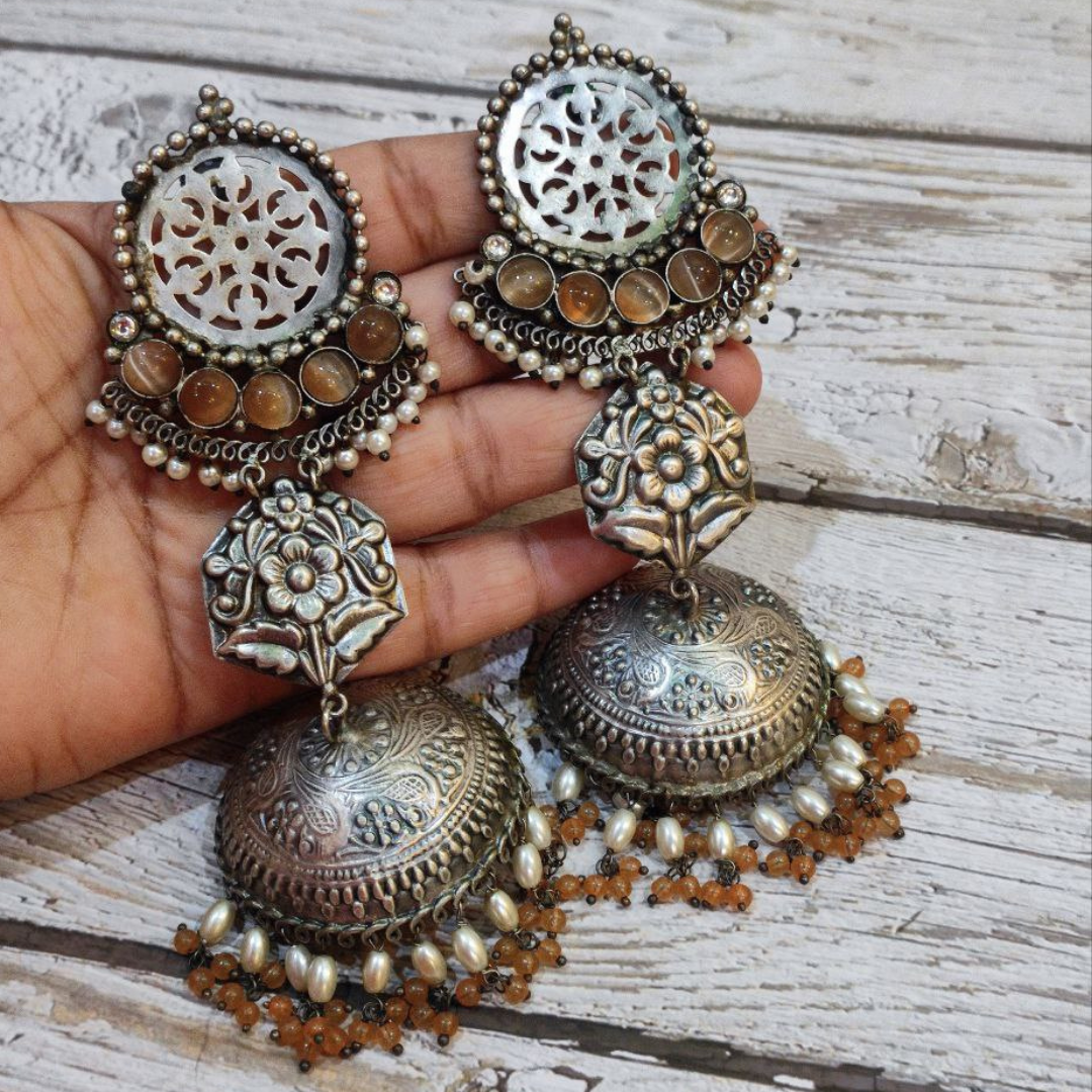 JOGANIA BROWN JHUMKA
