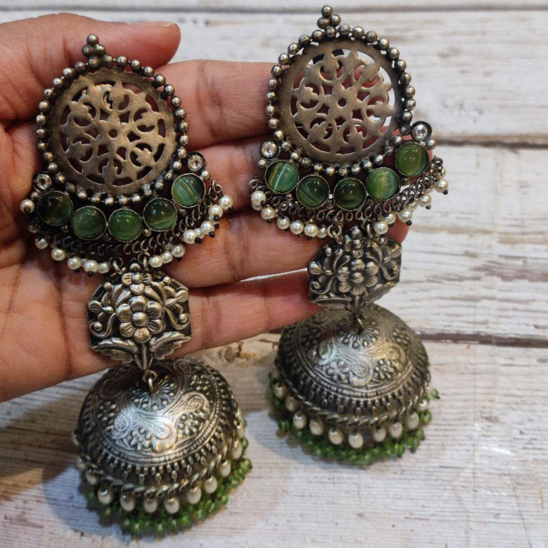 JOGANIA MINT-GREEN JHUMKA