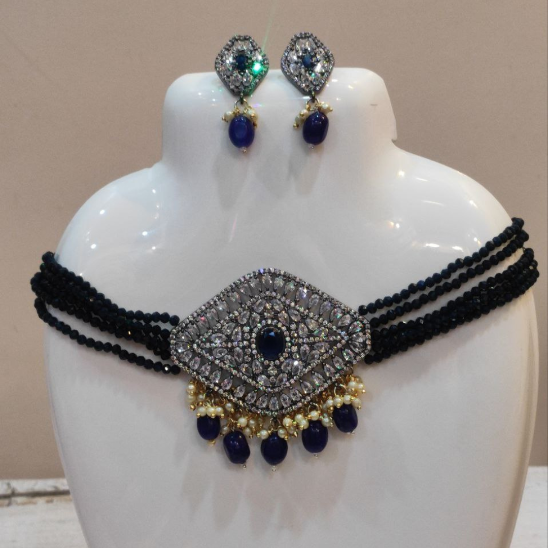 KIM BLUE AD CHOKER