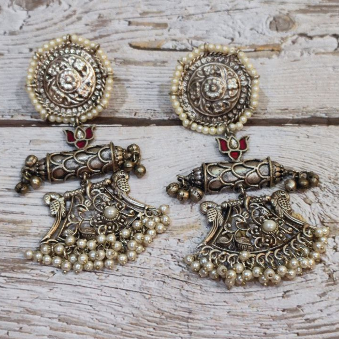 RAMA-PANKHA PINK EARRING