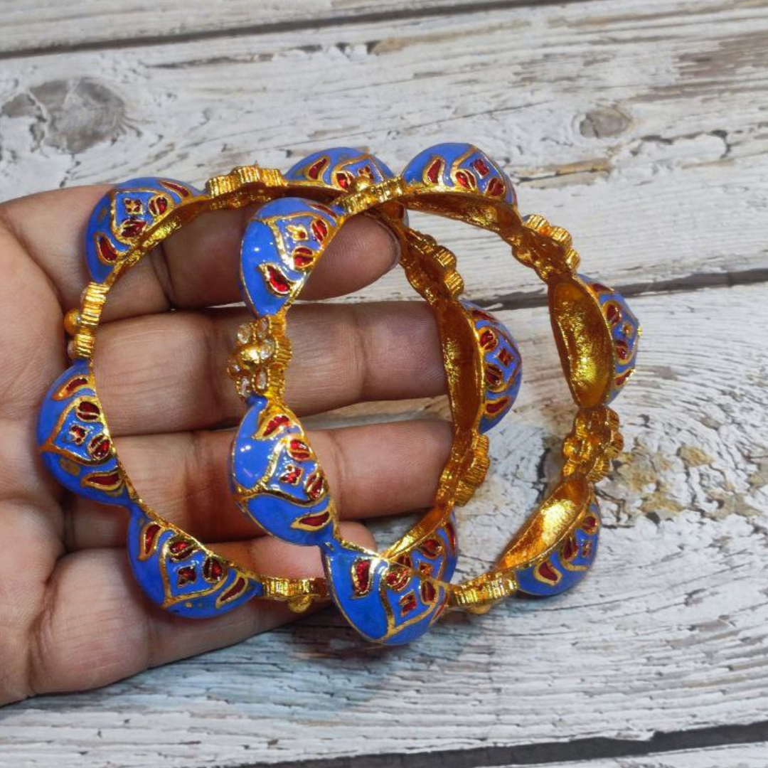 RUKMANI 2/6 SKY BLUE BANGLES