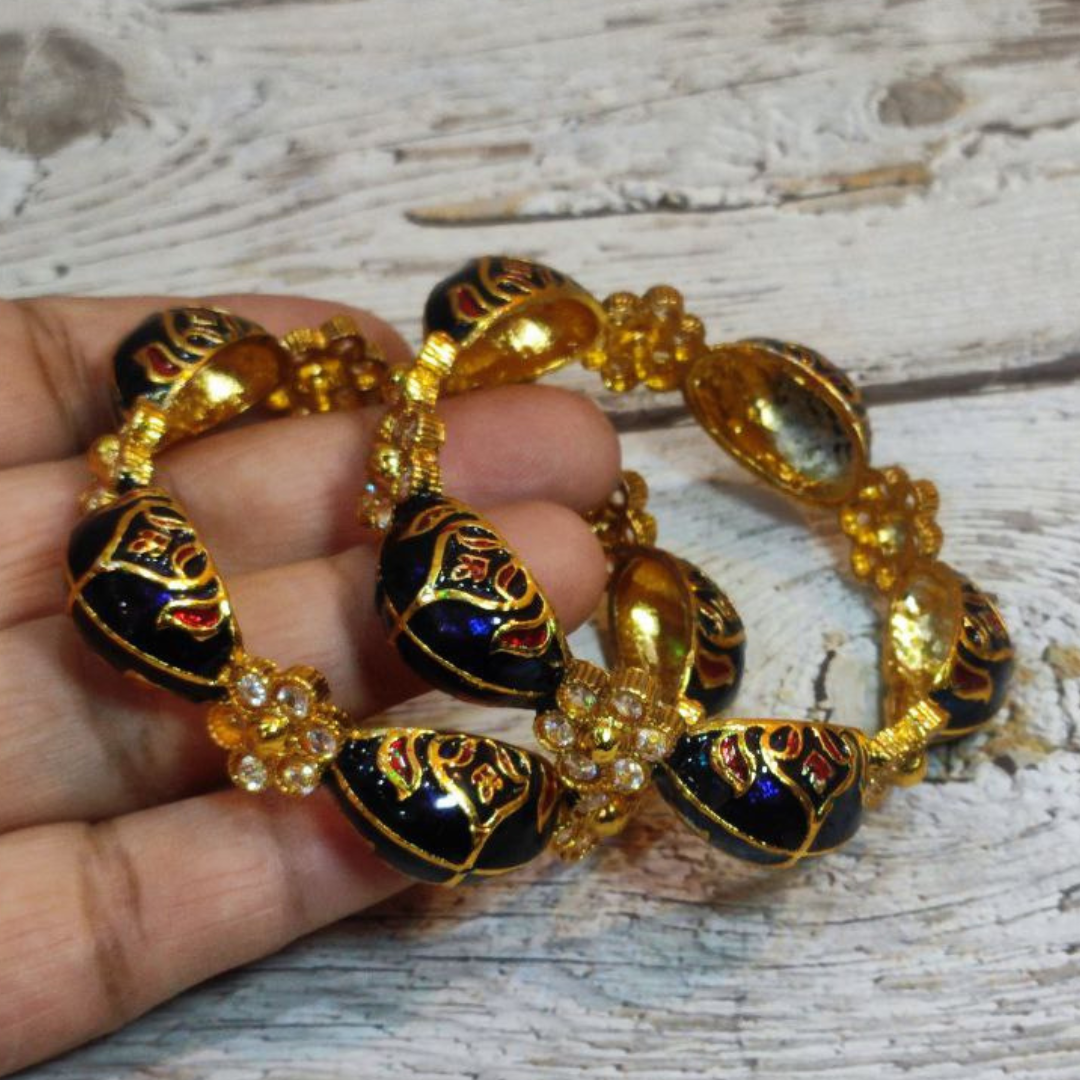 RUKMANI ROYAL BLUE2/6 BANGLES
