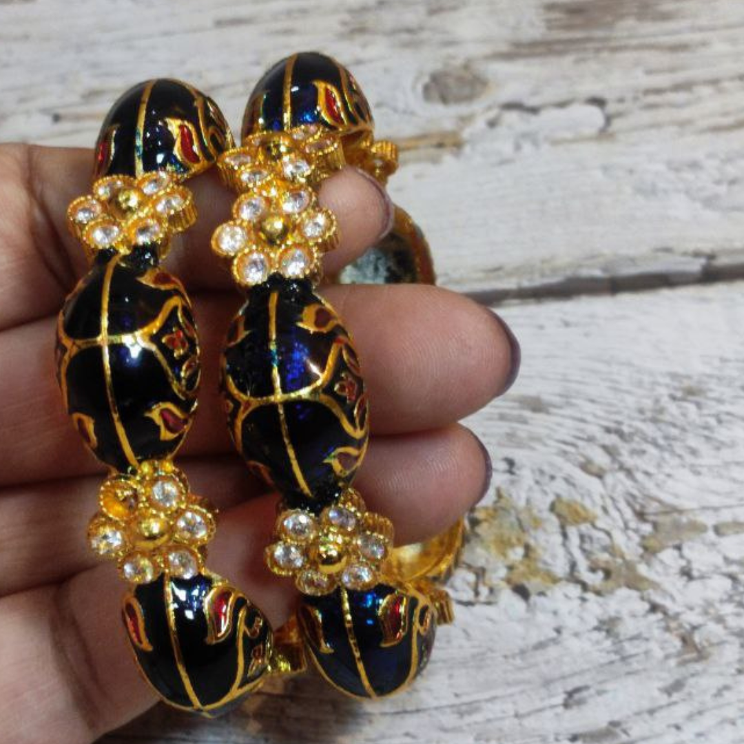 RUKMANI ROYAL BLUE2/6 BANGLES