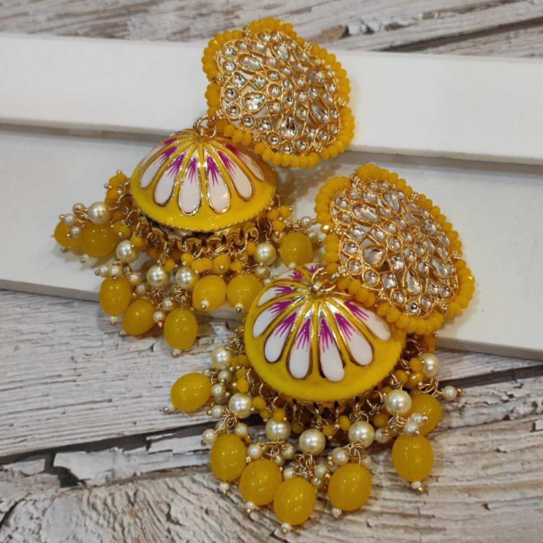 VASUKI YELLOW EARRING