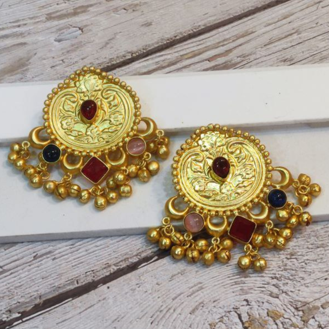 APRAJITA RED-PINK-BLUE EARRING
