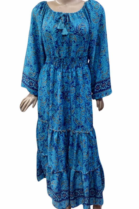 KIM BLUE MIDDIE  DRESS