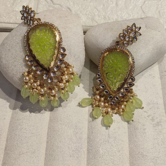 NIRALI MINT-GREEN EARRINGS