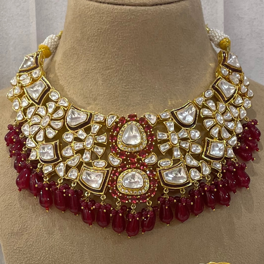 HUSAN-E-SHAHI RED NECKLACE