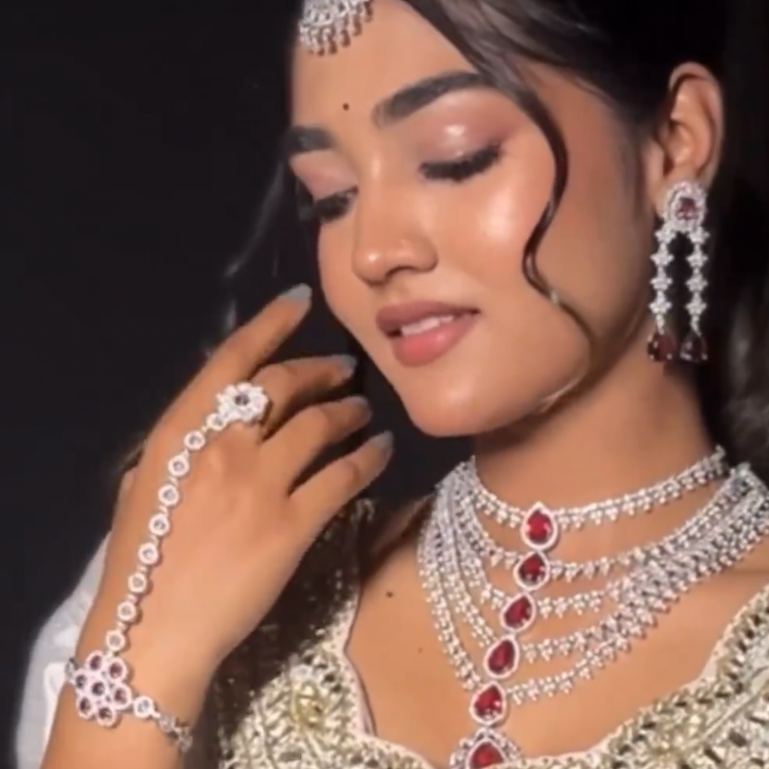 PADMANI RED JEWELLERY SET