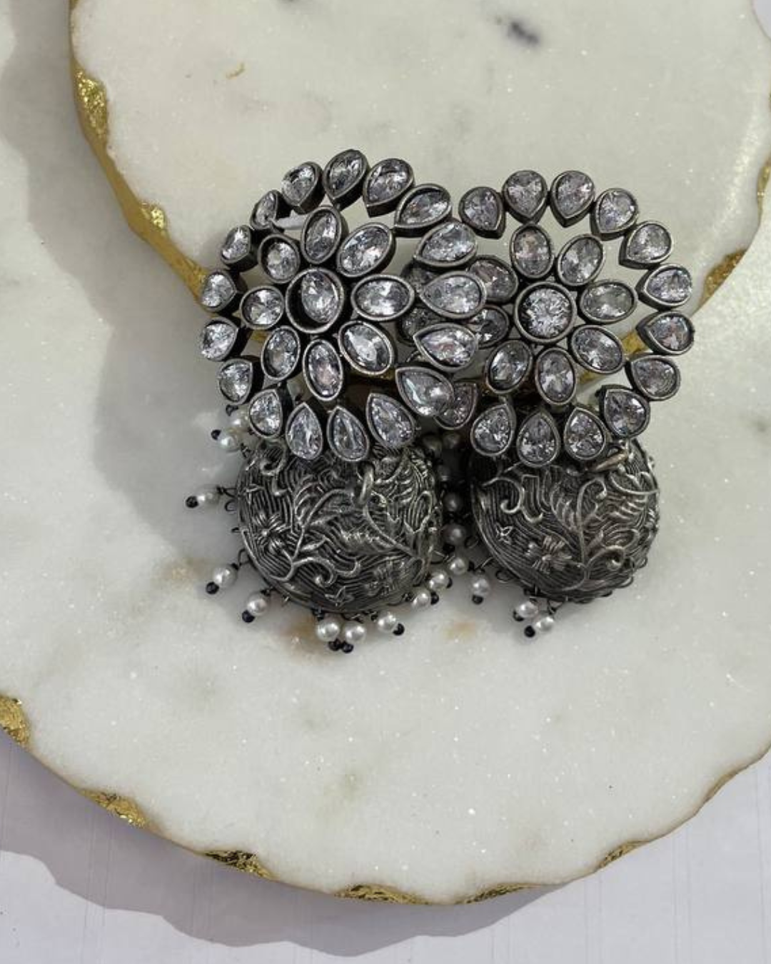 LUXURY  SPARK AQUA JHUMKA