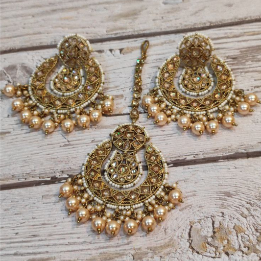 ALISHA LCD TIKKA EARRING SET