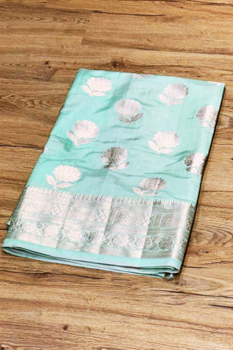 Pista Maharani Banarasi saree