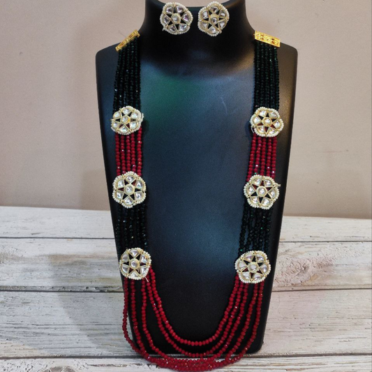 BADE-MIYAN RED-BLACK NECKLACE