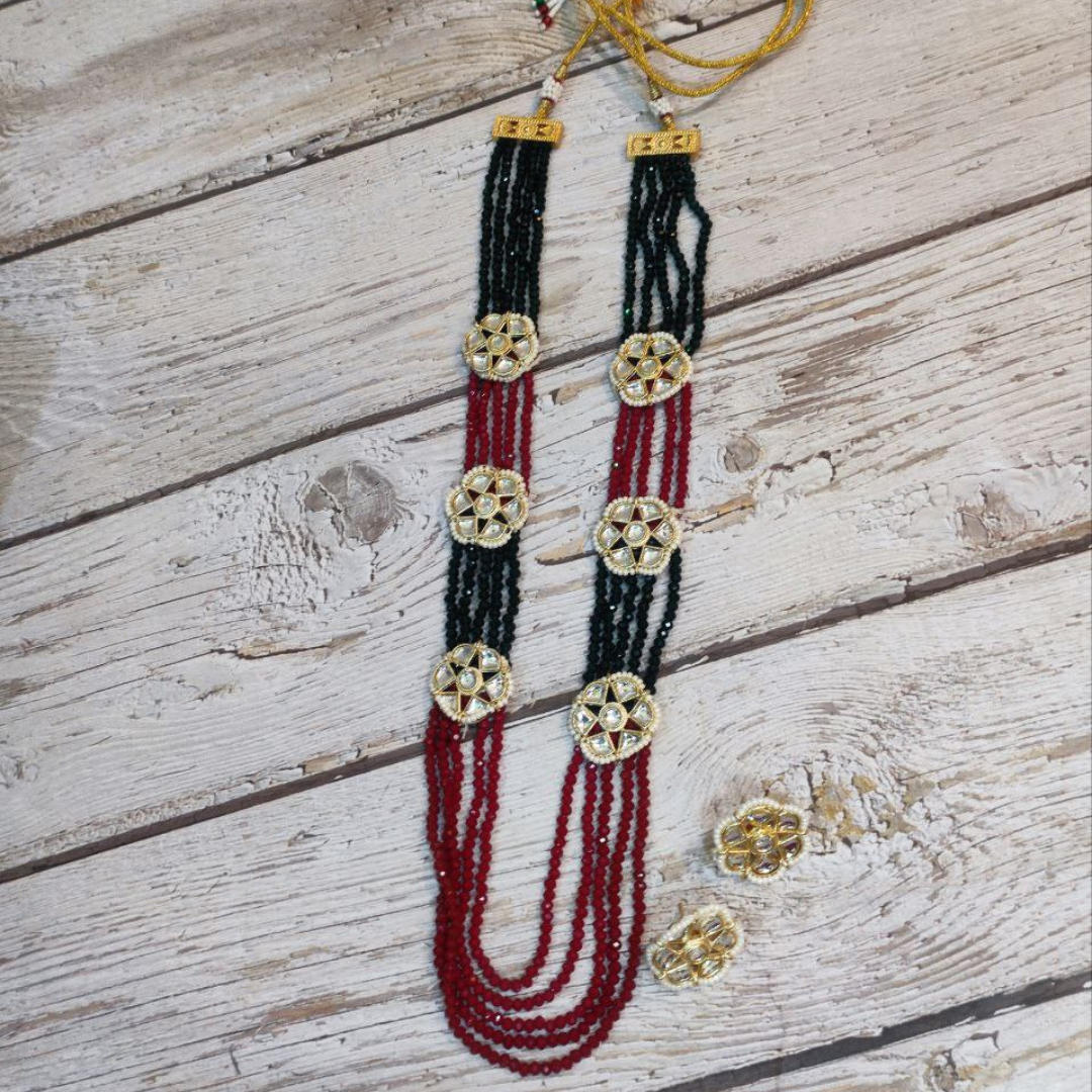 BADE-MIYAN RED-BLACK NECKLACE
