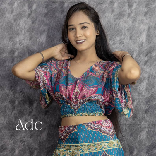 FIDA PINK-MULTY BOOMPER CROP-TOP
