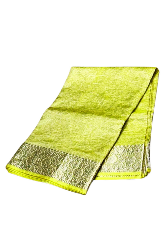 Lemon Madhuri Banarasi saree